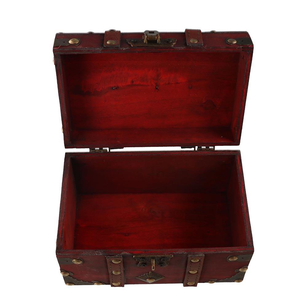 Деревянный сундук сокровищ бронзового цвета, антикварный дизайн, шкатулка для драгоценностей, пиратский сундук, контейнеры, детский