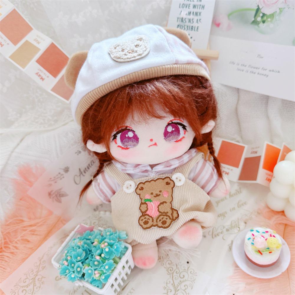 Dress Up Cotton Doll Suit Bear Hat Plush Dolls Clothes Cotton Doll Clothes Set Doll Accessories