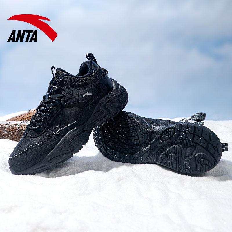 Anta Life Collection Текстиль, Синтетическая кожа Водонепроницаемые и теплые Низкие Повседневная обувь Мужские Черный 912348981-1