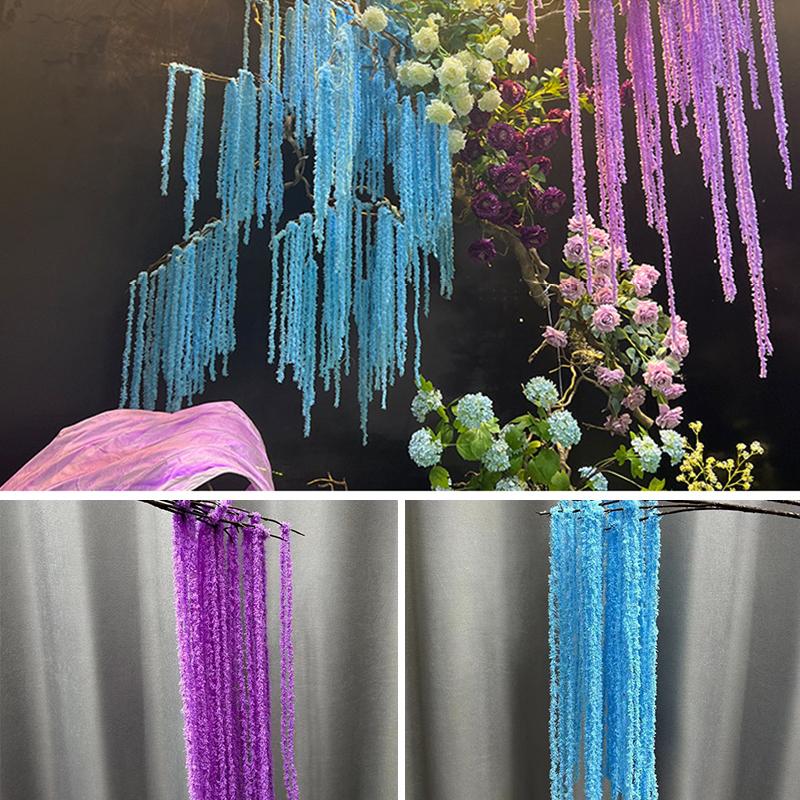 1PC Simulated Long Spike Flower Shop Windows Display Fake Eternal Lovers Tears Wedding Wool Wedding Decor Accessories
