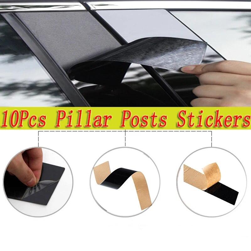 Подходит для Geely Boyue Atlas Emgrand X7 Sport 2016-2023 10 шт. глянцевое пианино, черные наклейки на стойки, комплекты накладок на двери, окна