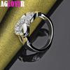 925 Sterling Silver AAA Zircon Heart Ring Jewelry