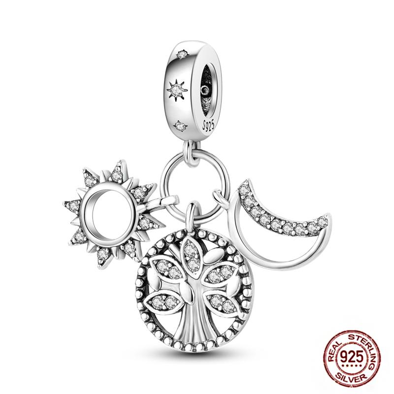 Woman Retro Copper Animal Tree Of Life Charms Beads Loveheart Fit Original Pendant Bracelet Diy Jewelry Making Gift