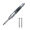 Automatic Center Punch, Durable, Lightweight, Easy To Use and Carry, for Metal, Wood, Plastic, Windows, Walls, and Floors (Includes 2 Spare Needles)