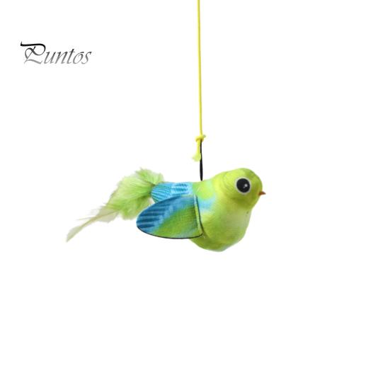 Интерактивная игрушка для кошек «щебечущая птица», реалистичная плюшевая птица с перьями, активируемая прикосновением, игрушка для котят с реалистичным щебечущим звуком для домашних кошек, успокаивает