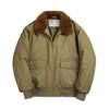 Maden Workwear B10 Ретро Бомбер - Мужская Зимняя Хлопковая Куртка с Меховым Воротником-Лацканом
