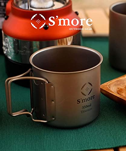 Титановая кружка S'more с крышкой, 550 мл, серебристая [Параллельный импорт]