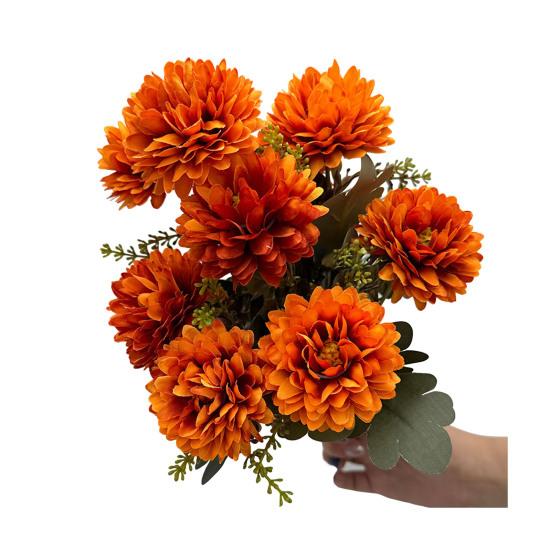 Искусственный букет хризантем, искусственные цветы с гибкими стеблями, реалистичные искусственные цветы для дома, свадьбы