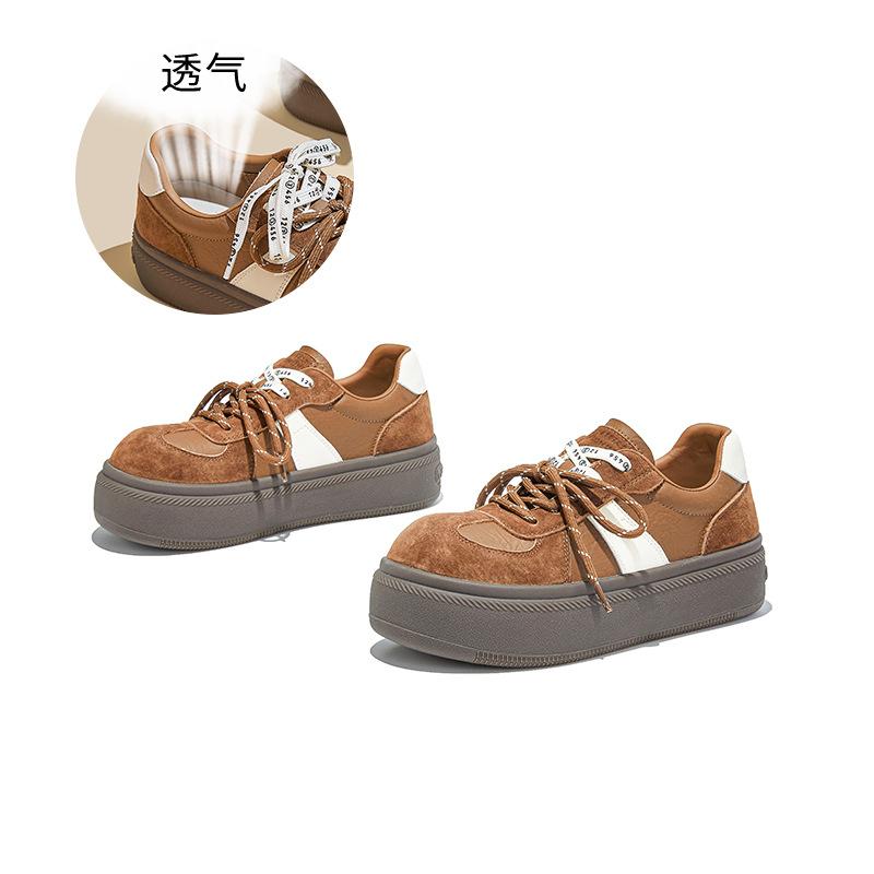 toe leather little white shoes autumn new platform sports casual versatile shoes
