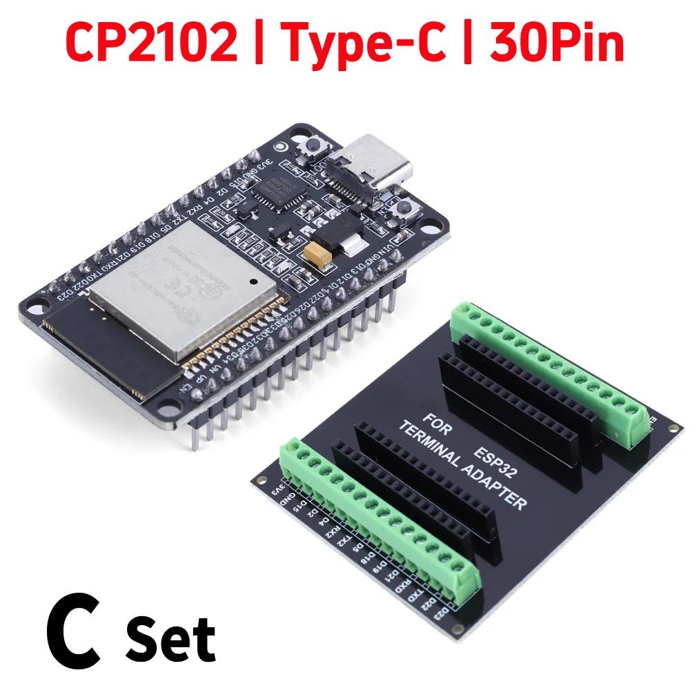 Плата расширения GPIO 1 в 2 ESP32 CP2102 NodeMCU-32S Lua 30-контактный модуль GPIO WiFi Bluetooth-совместимый модуль с низким энергопотреблением