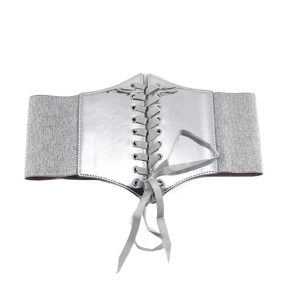 Retro Waist Belt Gold Silver Corset Belt Versatile Wide Belt  for Women