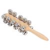 Wooden Rattles Sleigh Bell Stick Cognitive Training Clear Sound Birch Handle Bell Stick