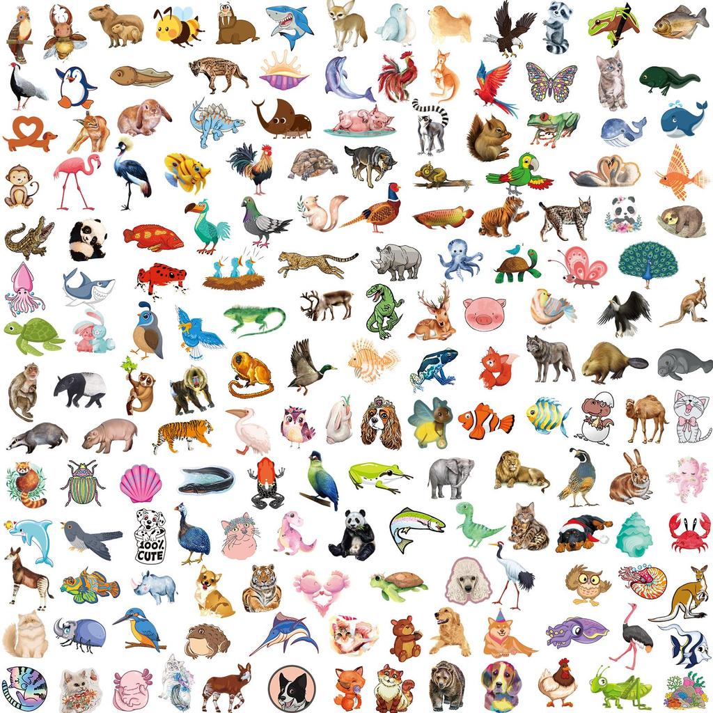 400 Pcs Animals Graffiti Sticker Water Bottle Kid Teen Book Waterproof Travel Laptop Skateboard Vinyl Decal
