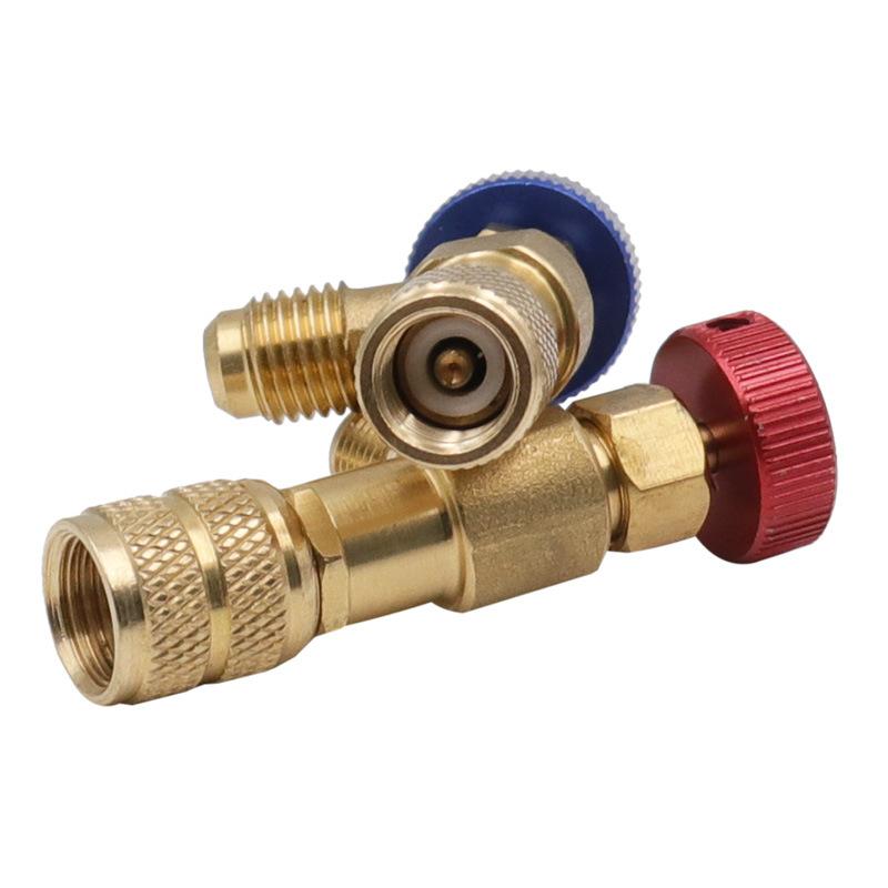 Liquid Safety Valve R410A R22 Air Conditioning Refrigerant 1/4 "Safety Adapter Air Conditioning Repair And Fluoride