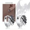 Trendy Brand Versatile Earrings, Men's Ear Buckles, Niche Design Sense, Advanced Personality, Feilong Earrings, Cool and Handsome, Single Jewelry.
