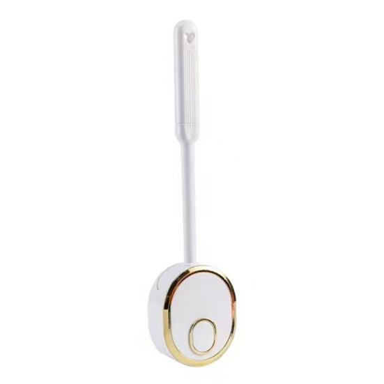 Силиконовый набор туалетных щеток с L-образной головкой, настенный держатель, длинная нескользящая ручка, дизайн без мертвых углов, средство для чистки ванной комнаты