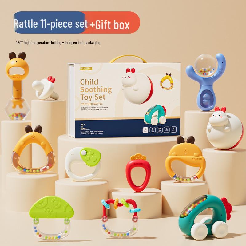 Развивающая погремушка-прорезыватель для младенцев 0-6 месяцев