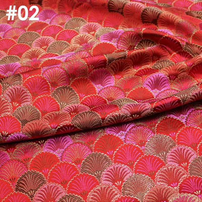 100x75 см китайский стиль тибетский монгольский халат парча жаккардовая ткань ретро шелковистая атласная ткань для самостоятельного шитья ханьфу материал