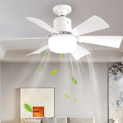 Вкручивающийся в патрон для лампы потолочный вентилятор с пультом дистанционного управления, потолочный вентилятор с подсветкой с удлинителем и 6 лопастями для спальни, кухни, гостиной
