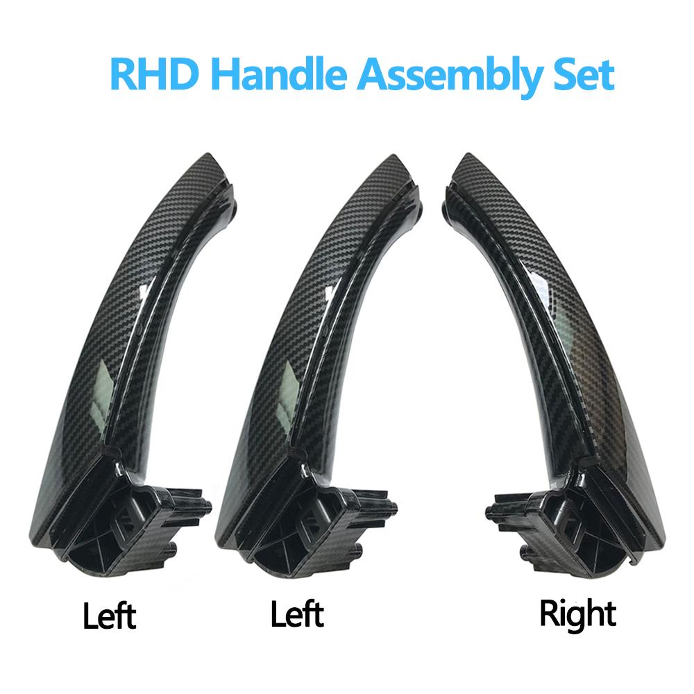 LHD RHD салон автомобиля подлокотник из углеродного волокна дверная ручка с накладкой для BMW 3 серии E90 E91 316 318 320 325