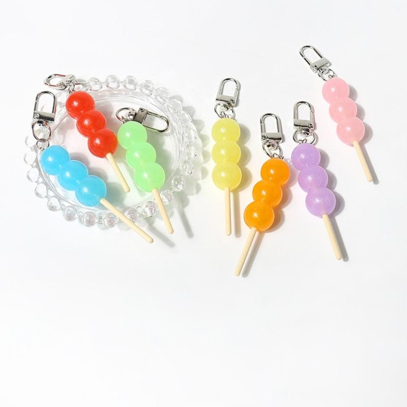 Упаковка из 7 красочных брелоков в виде конфет-макарон, набор из леденцов, бижутерия для ключей, симпатичные украшения для ключей и сумки