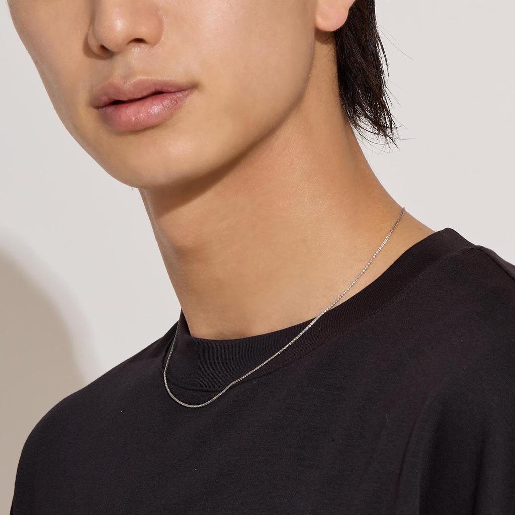 Platinum Chain Necklace Pt850 Triple Spike Width Maximum 45cm Length Adjustable [Lara Christie] 0.9mm Approx. 3.5g Lc97-0069