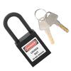 38 мм замок-блокиратор Tagout Lock нейлоновый коррозионно-стойкий изолированный безопасный навесной замок с ключом, черный