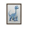 Plakat Niebieski Dinozaur W Krainie Fantazji Plakat Niebieski Dinozaur W Krainie Fantazji, 50X70 Cm, Bez Ramy, Papier Matowy 230 Gsm