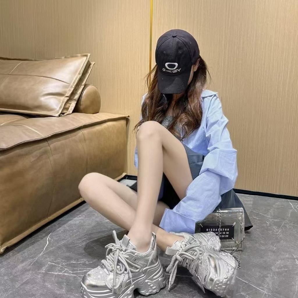 2025 Spring New Casual Fashion Platform Dad Shoes Women's Inner Height Increase Women's Shoes Versatile Sports and Leisure Shoes