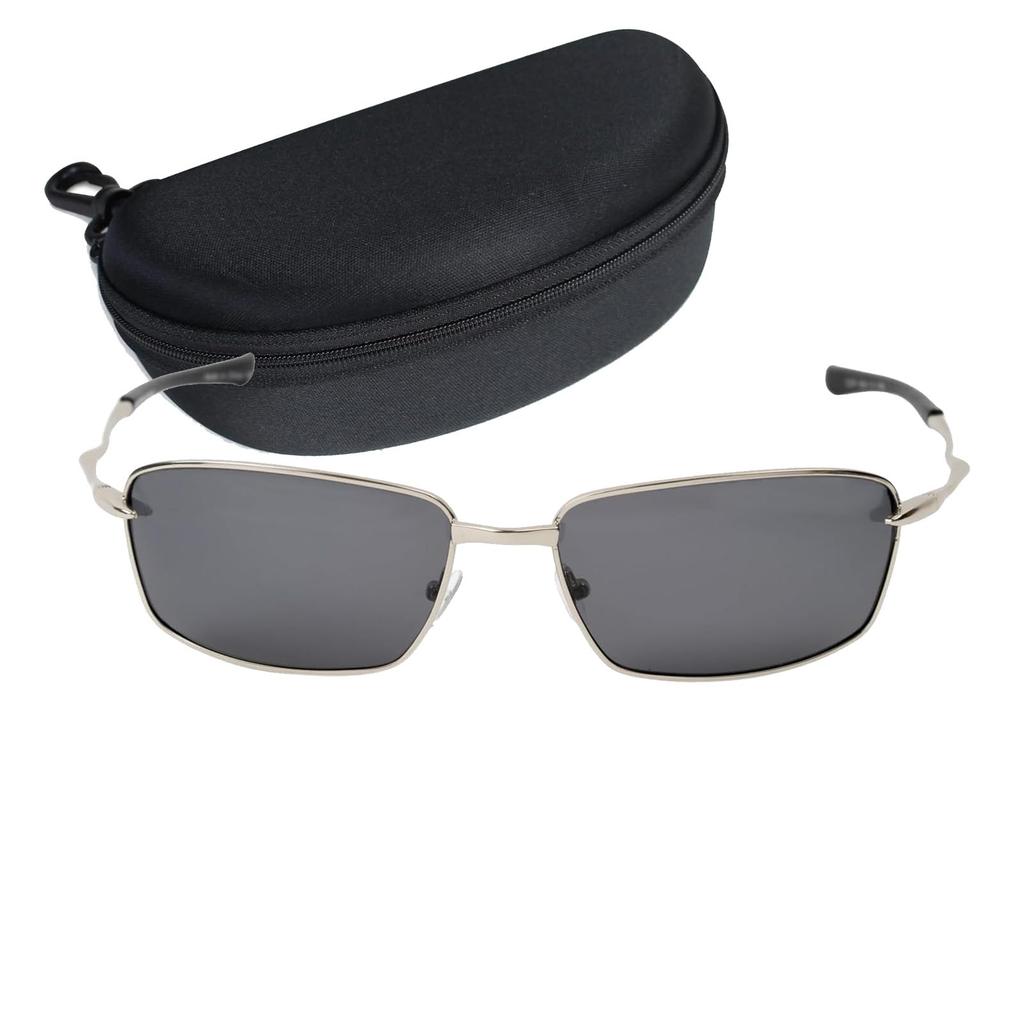 Captain Stag Polarized Sunglasses with Sunglasses Stainless Men's Case, Steel, Smoke, CSP-001-2-EH-72