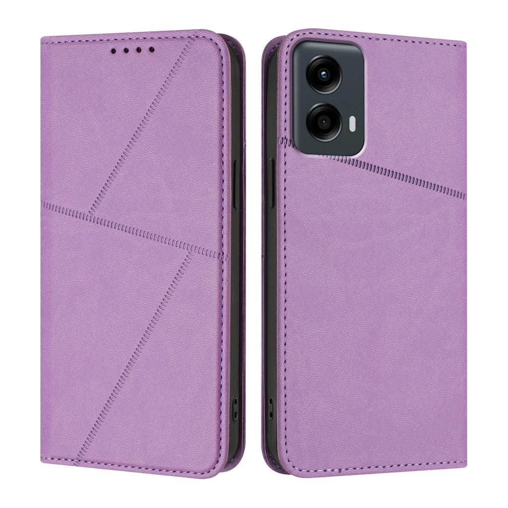 For Motorola Moto G Play 5G (2024)/Motorola Moto G 5G (2024) Wallet Case Magnetic Closure Leather Flip Phone Cover with Stand