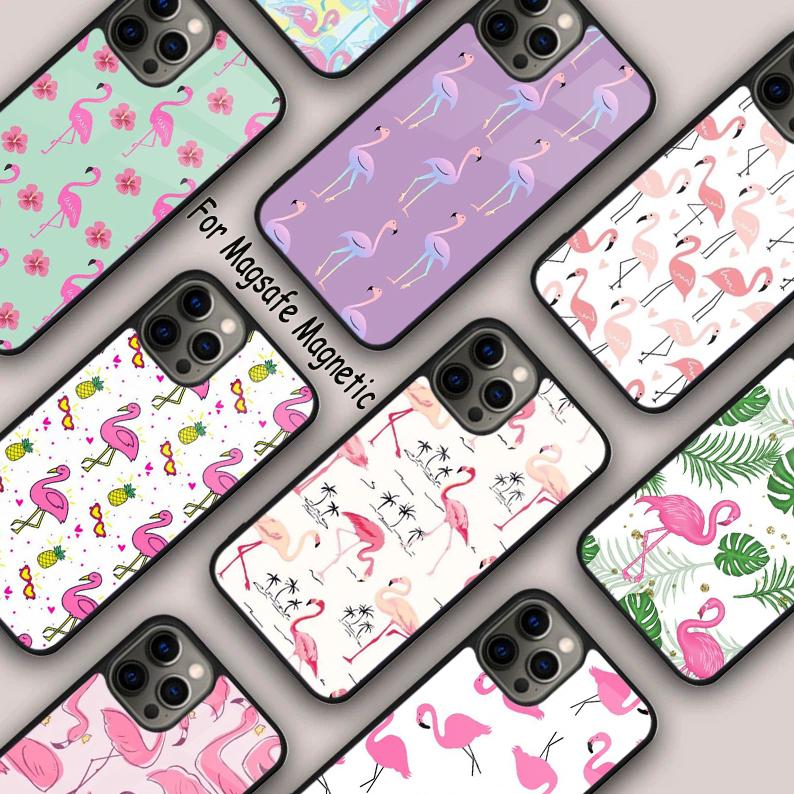 Flamingo Magnetic Phone Case For APPLE iPhone 17 Air 16 14 13 12 Pro Max 15 Plus Wireless Charge With MagSafe Cover