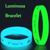 1/5/10pcs Party Glow In The Dark Shine Rubber Bangle Silicone Bracelet Luminous Wristband Silica Gel