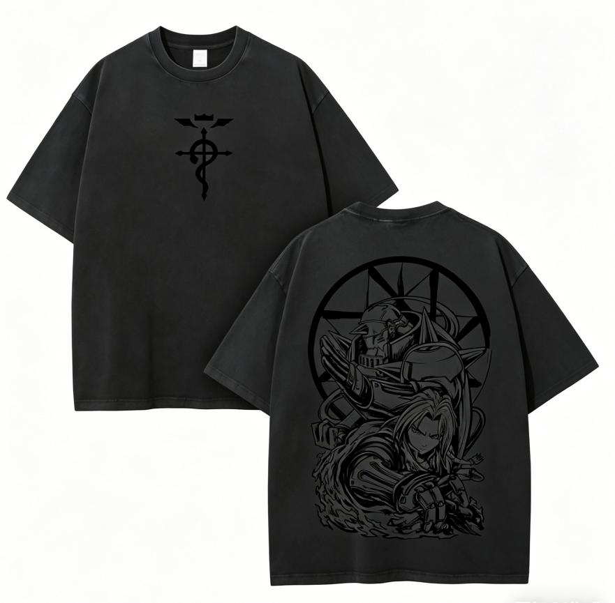 Аниме-футболка Fullmetal Alchemist для любителей, стирка, одежда на весь год, высокое качество, индивидуальность, одежда больших размеров, унисекс, новая модель, парная футболка