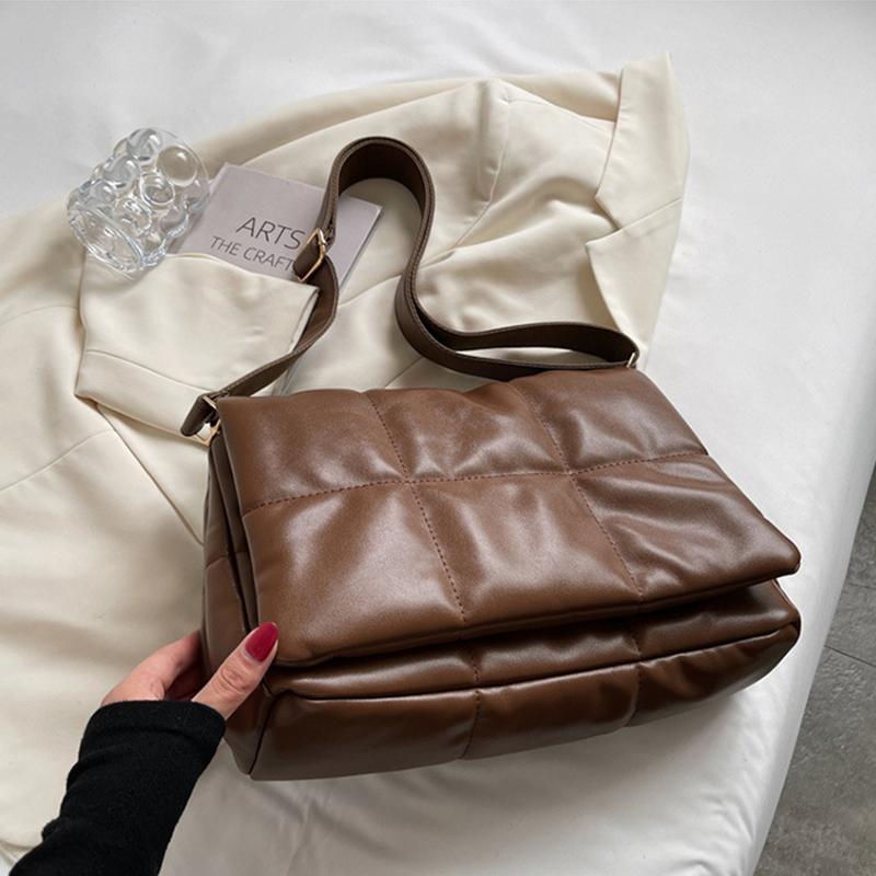 Роскошные дизайнерские сумки-тоуты большой емкости из искусственной кожи через плечо женская брендовая однотонная стеганая сумка-мессенджер MIT