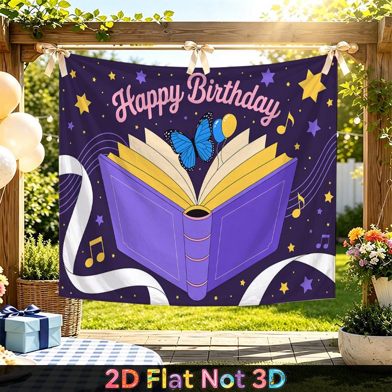Purple Photography Birthday Backdrop 1pc - Studio Photo Prop