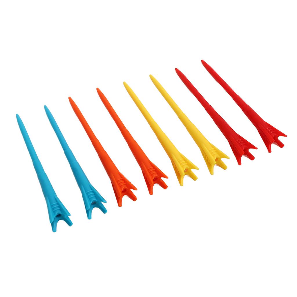 8 шт. Тройники для гольфа, разноцветные, 4 зубца, пластиковые тройники, уменьшают трение, боковое вращение, аксессуары для гольфа