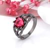 Popular Wish Ring Vintage Fashion Casting Ruby Set Single Ring Ladies Ring Jewelry
