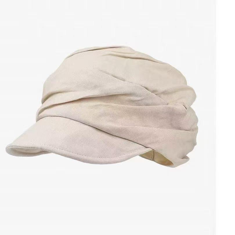 Cloud hat women's spring summer Sichuan big northwest travel retro octagonal hat newsboy hat linen brown hat