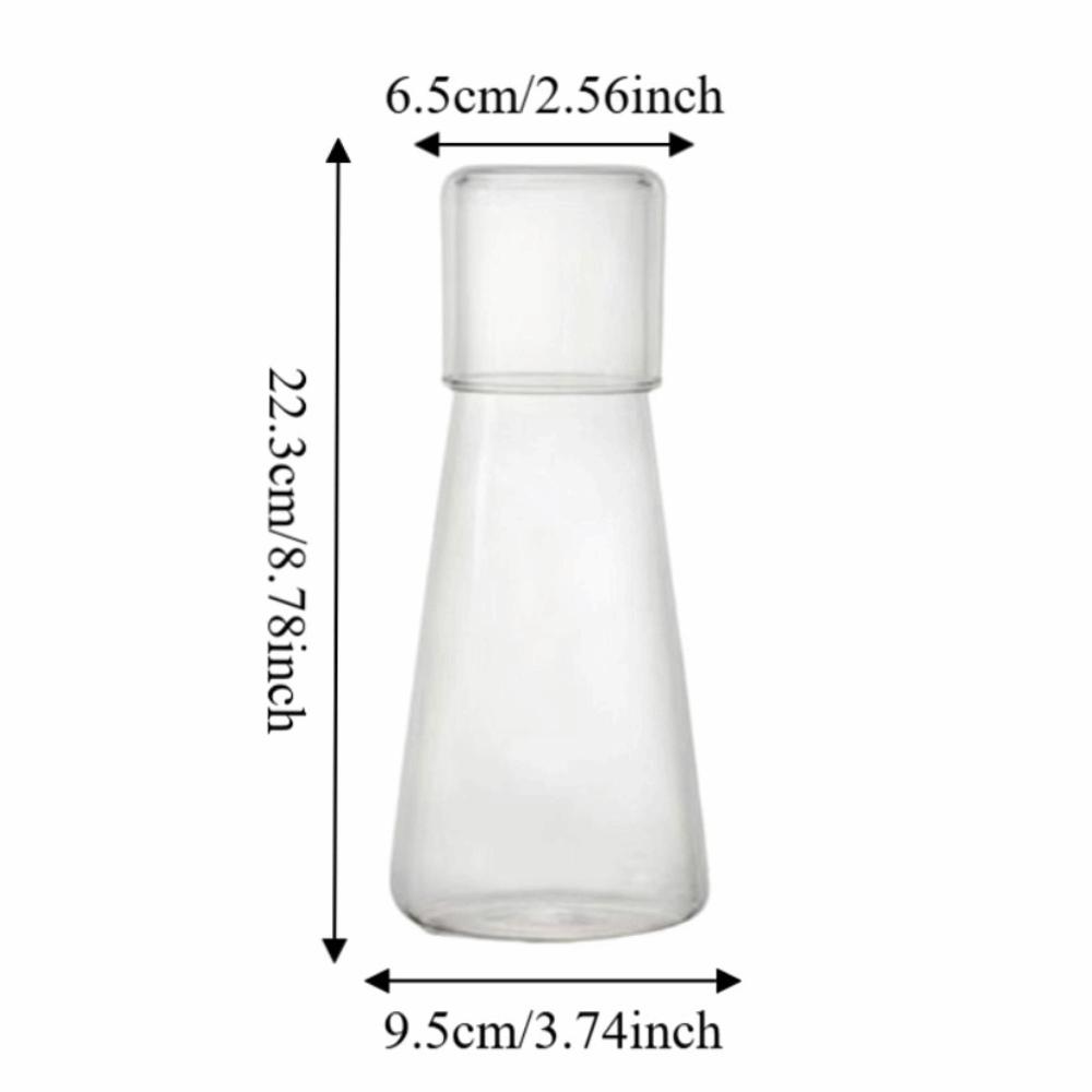 with Lid Cool Water Pitcher 850ml Beverage Container Easy Clean Clear Glass Water Kettle Kitchen
