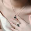 Latti Brushed Craft Natural Gray Shell Bracelet Women's Fashion High-end Four-leaf Clover Collarbone Chain