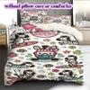 Cute animals surfing Pattern Bedding,Quilt Set Quilt Cover Pillowcase Home Birthday Gift (1*duvet cover+2*pillowcase,without core)