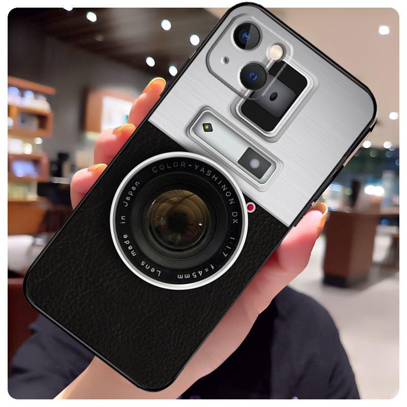 Classic Camera Lens Case For iPhone 16 Pro Max 14 13 12 11 15 17 Pro Max mini 15 16 Plus 16e 17 Air Phone Cover