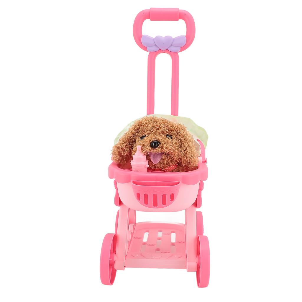 Pet Doll Stroller Toy Pretend Play Dog Large Push Cart Educational Toy for Boys Girls Children