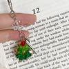 Y2K Trendy Christmas Tree Keychain Cute Star Tassel Keyring Pendant Ins Style Aesthetic Girly Phone Lanyard Bag Charms Xmas Gift