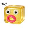 Cartoon Clear Cube Toy Expression Stress Toy, Anxiety Relief Sausage Lip Gadget Squeeze Sensory for Relaxation