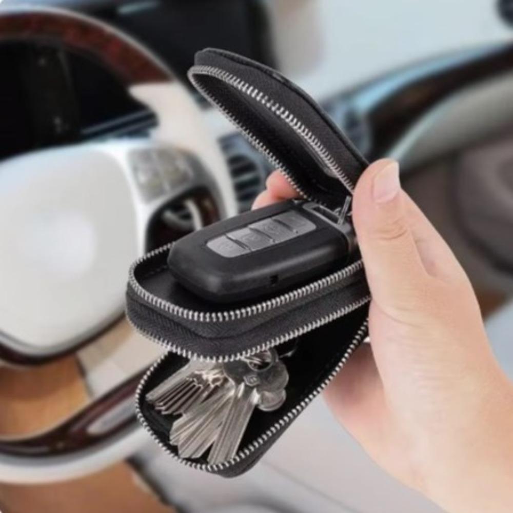 Multifunctional Key Case Keychain holder Genuine Leather Keys Wallet Car Key Bag Men