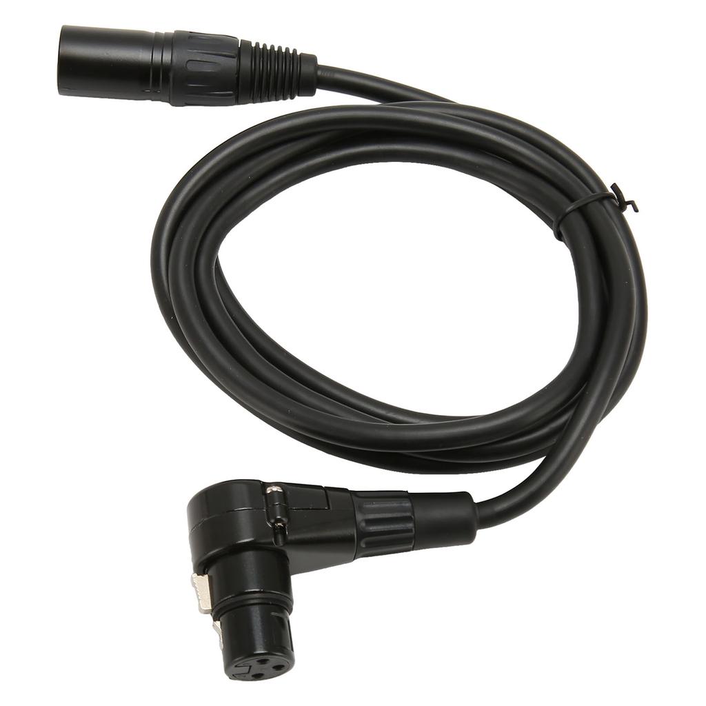 Микрофонный кабель XLR папа к 90 градусов мама 3-контактный посеребренный проводник OFC XLR микрофонный балансный кабель 4,9 фута