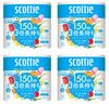 Scotty Flower Pack 3x Longer Lasting Toilet 4 Single Pack of Paper, Rolls, 150m, (Pack 4)