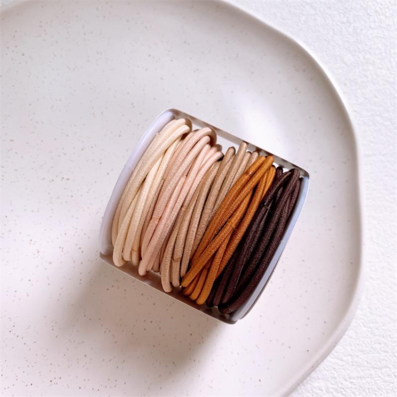 Hair Ring Thread Head Rope High Pony Tail Hair Rope Rubber Tendon Children's Rubber Tendon Girls' Hair Rope Elastic Hair Ring Colored Hair Rope